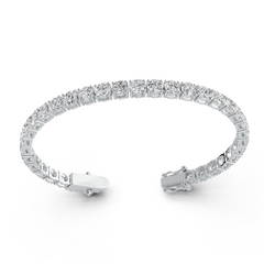 Sterling Silver Tennis Moissanite Bracelet Round RD 5X5mm