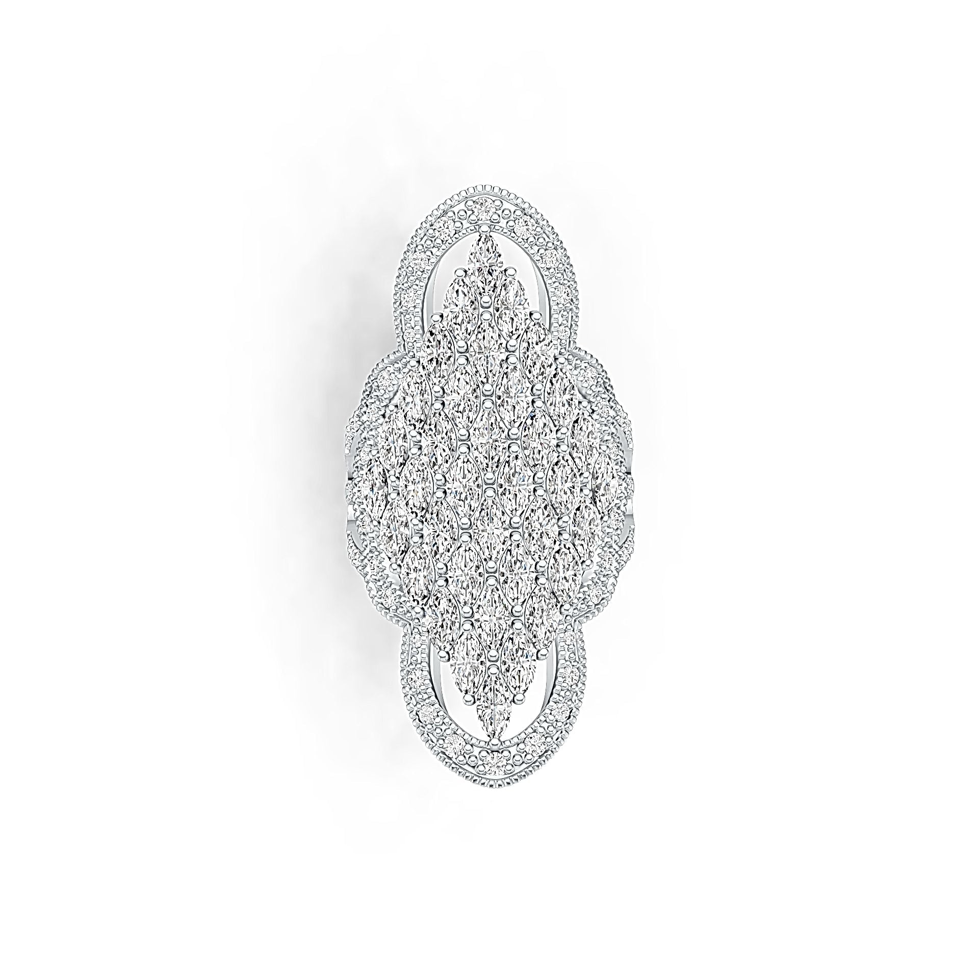 Sterling Silver Semi Mount Ring Setting Marquise MQ 5X2.5mm DHJ