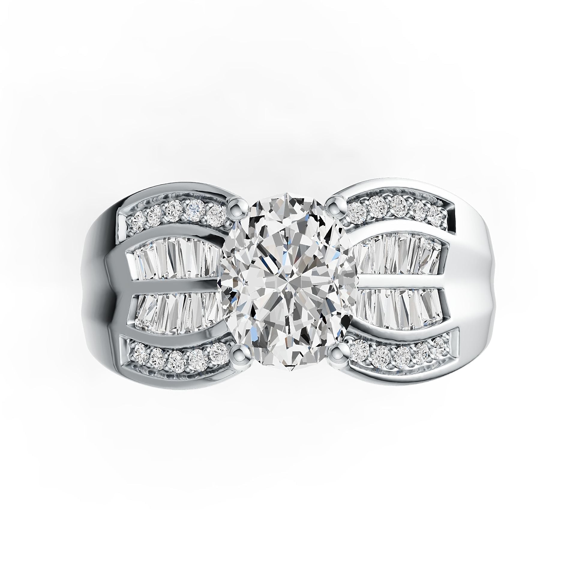 Sterling Silver Semi Mount Ring Setting Oval OV 9X7mm DHJ