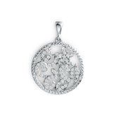 Sterling Silver Semi Mount Pendant Setting Round RD 1.25mm DHJ