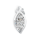 Sterling Silver Semi Mount Pendant Setting Marquise MQ 26X13mm DHJ