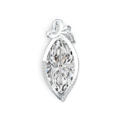 Sterling Silver Semi Mount Pendant Setting Marquise MQ 26X13mm DHJ
