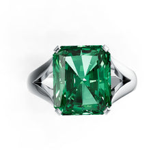 Sterling Silver Semi Mount Ring Setting Emerald OCT 12X10mm Solitaire Split Shank DHJ