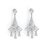 Sterling Silver Semi Mount Earrings Setting Round RD 9x9mm RD 5x5mm PE 6X4mm DHJ