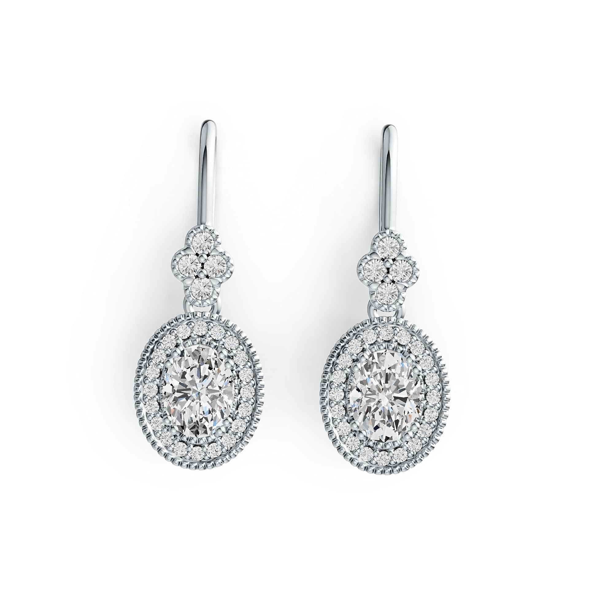 Sterling Silver Semi Mount Earrings Setting Oval OV 7X5mm DHJ