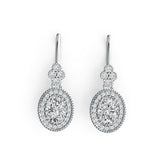Sterling Silver Semi Mount Earrings Setting Oval OV 7X5mm DHJ