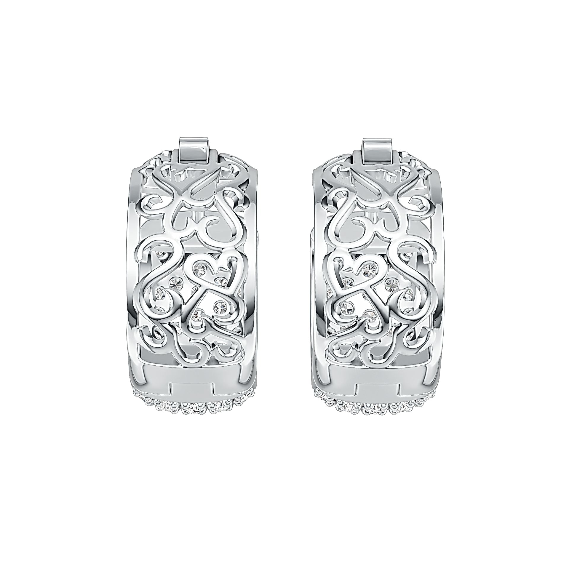 Sterling Silver Semi Mount Earrings Setting Round RD 2x2mm DHJ