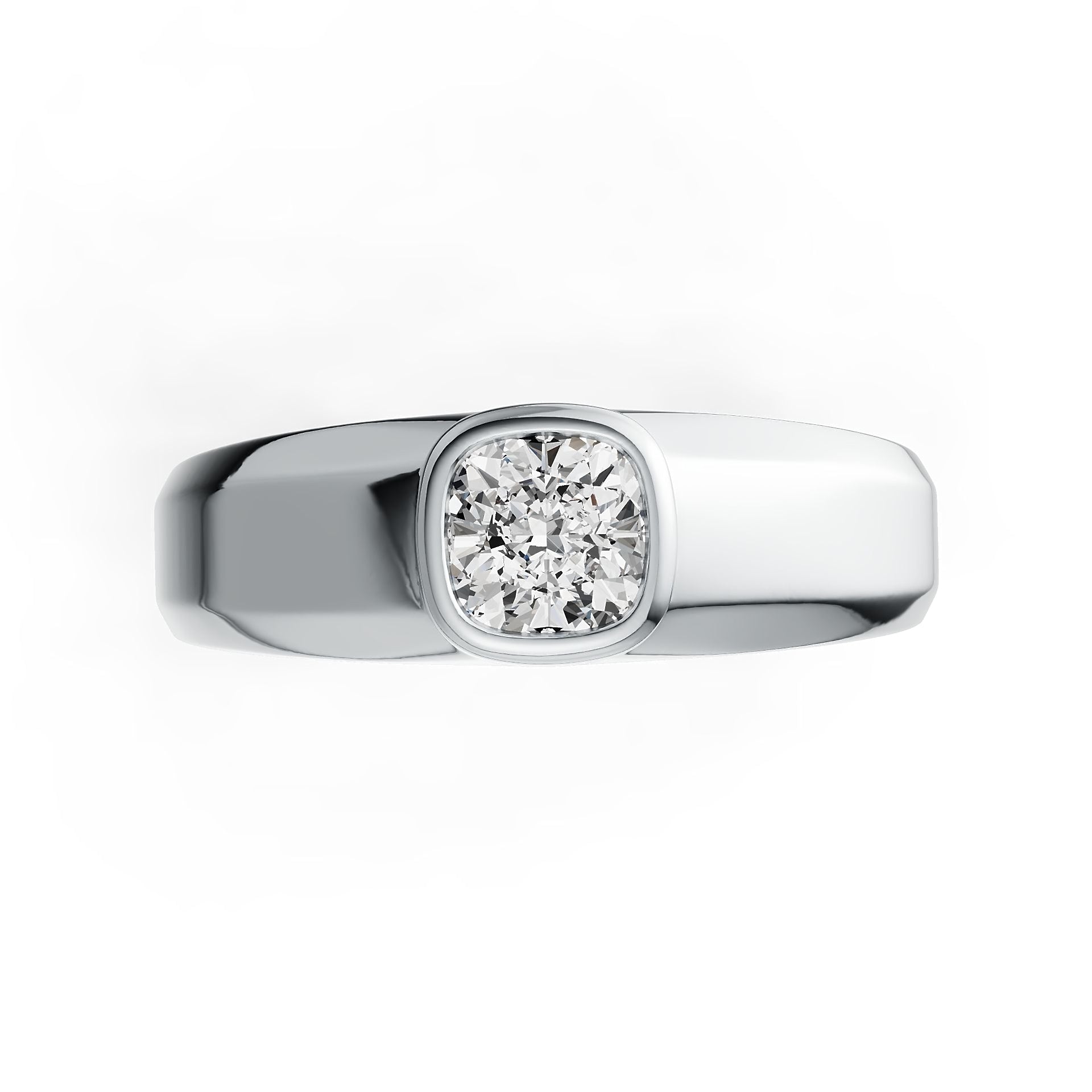 Sterling Silver Semi Mount Ring Setting Cushion CU 5.5x5.5mm Bezel Syzjewelry