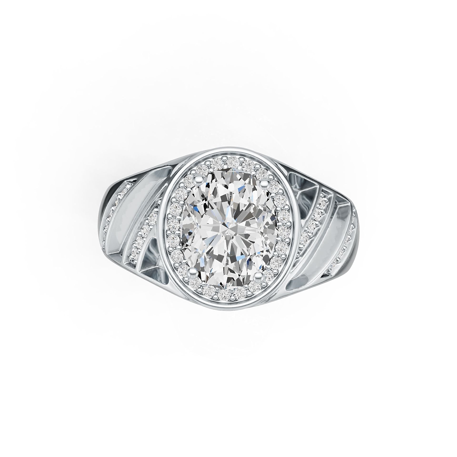 Sterling Silver Semi Mount Ring Setting Oval OV 10X8mm DHJ