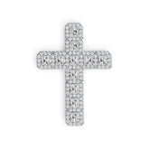 Sterling Silver Semi Mount Pendant Setting Emerald OCT 4X4mm Cross Theme DHJ