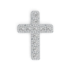 Sterling Silver Semi Mount Pendant Setting Emerald OCT 4X4mm Cross Theme DHJ