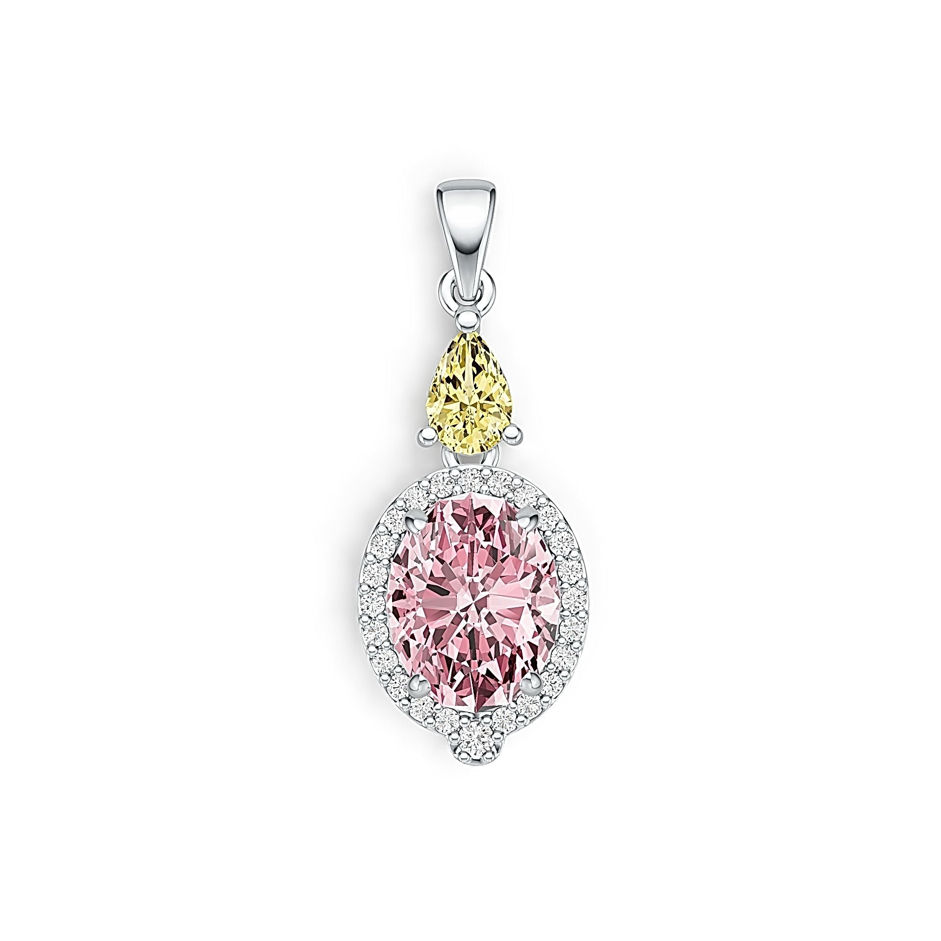 Sterling Silver Semi Mount Pendant Setting Oval OV 10X8mm 6X4mm DHJ