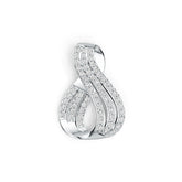 Sterling Silver Infinity Pendant with White Topaz or Moissanite DHJ