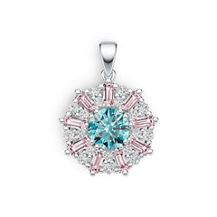 Sterling Silver Semi Mount Pendant Setting Round RD 7x7mm DHJ
