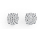 Sterling Silver Semi Mount Earrings Setting Round RD 1.5mm DHJ
