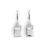 Sterling Silver Semi Mount Earrings Setting Emerald OCT 11X9mm DHJ