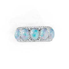 Sterling Silver Semi Mount Ring Setting Oval OV 7X5mm Cabochon DHJ