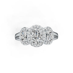 Sterling Silver Semi Mount Ring Setting Oval OV 8X6mm OV 6X4mm DHJ
