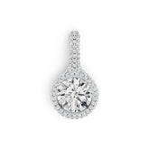 Sterling Silver Semi Mount Pendant Setting Round RD 10x10mm DHJ