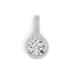 Sterling Silver Semi Mount Pendant Setting Round RD 10x10mm DHJ