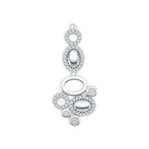 Sterling Silver Semi Mount Pendant Setting Round RD 2.5mm DHJ
