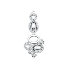 Sterling Silver Semi Mount Pendant Setting Round RD 2.5mm DHJ