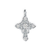 Sterling Silver Semi Mount Pendant Setting Round RD 6x6mm RD 4X4mm DHJ