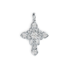 Sterling Silver Semi Mount Pendant Setting Round RD 6x6mm RD 4X4mm DHJ
