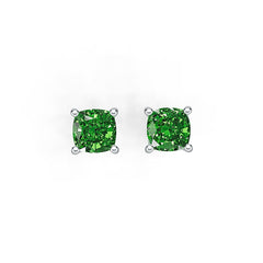 Sterling Silver Semi Mount Earrings Setting Cushion CU 6X6mm DHJ