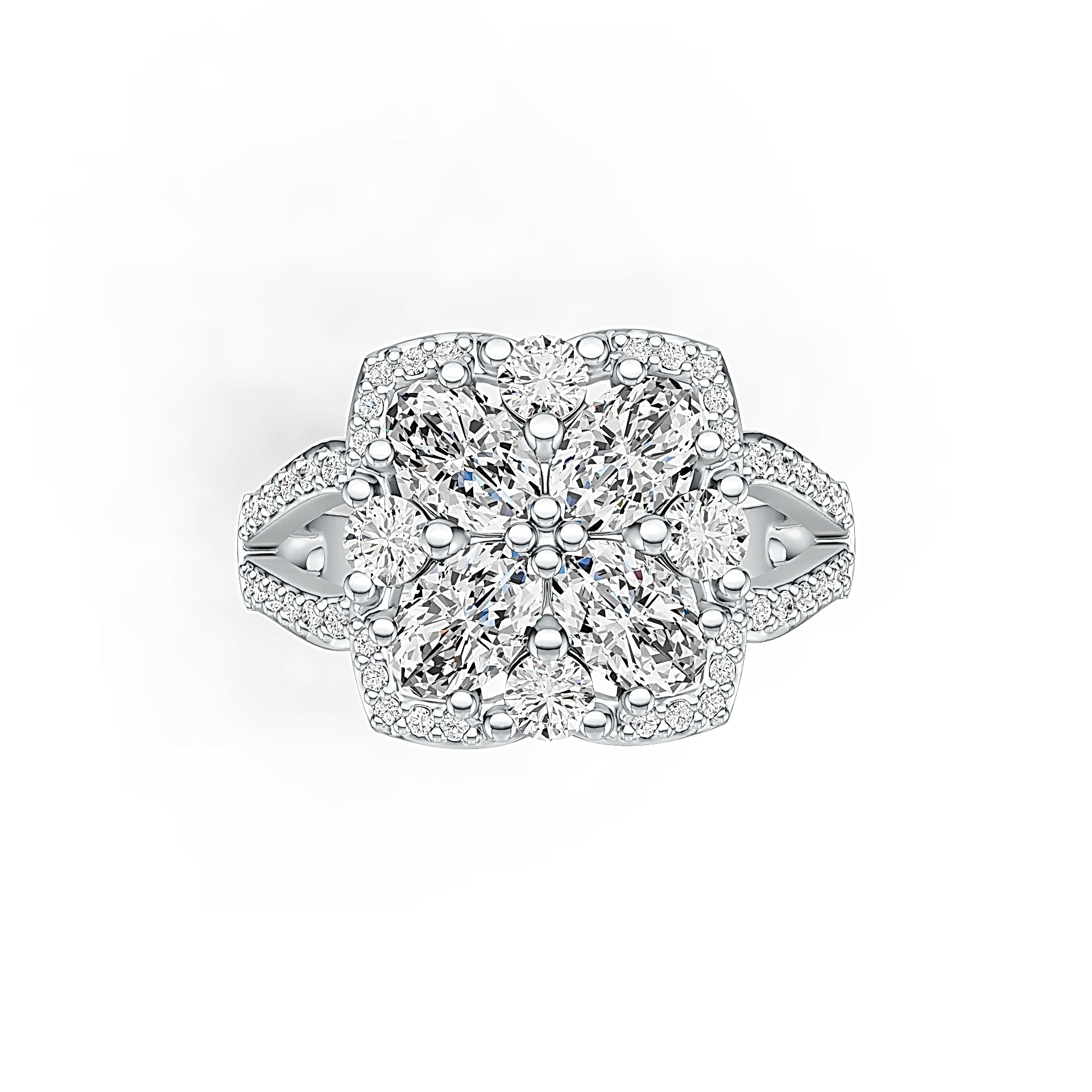 Sterling Silver Semi Mount Ring Setting Oval OV 6X4mm with White Topaz - Syzjewelry