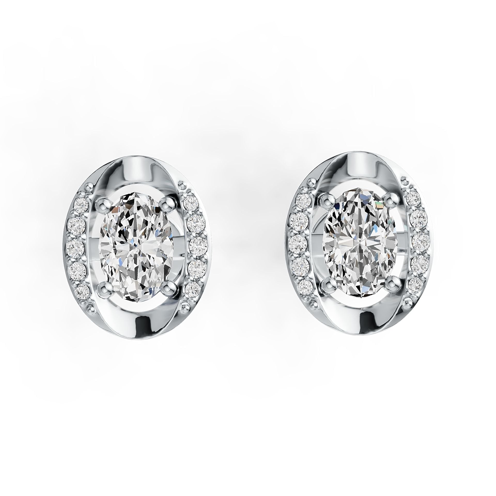 Sterling Silver Semi Mount Earrings Setting Oval OV 6x4mm Stud Syzjewelry