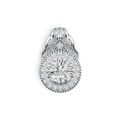 Sterling Silver Semi Mount Pendant Setting Round RD 6.5mm DHJ