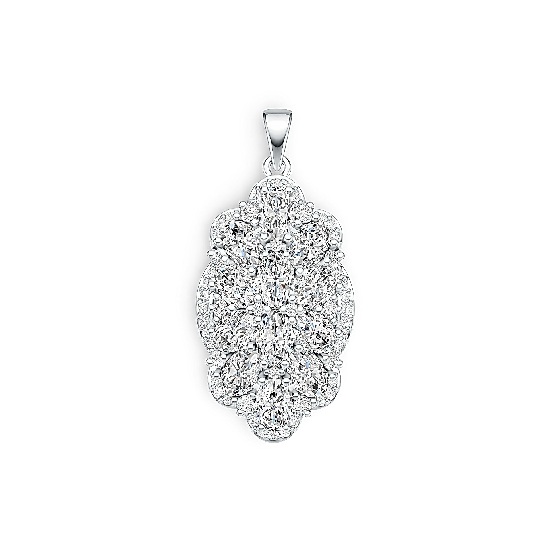Sterling Silver Semi Mount Pendant Setting Oval OV 6X4mm DHJ