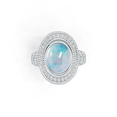 Sterling Silver Semi Mount Ring Setting Oval OV 11X9mm DHJ