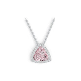 Sterling Silver Semi Mount Pendant Setting Trillion TRI 8x8mm Halo Syzjewelry