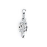 Sterling Silver Semi Mount Pendant Setting Cushion CU 10X8mm DHJ