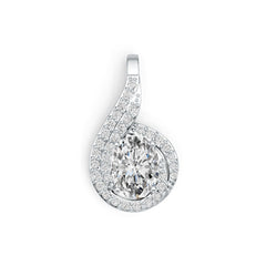 Sterling Silver Semi Mount Pendant Setting Oval OV 8X6mm DHJ
