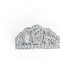 Sterling Silver Semi Mount Ring Setting Oval OV 7X5mm OV 6X4mm OV 4X3mm Tiara Theme DHJ