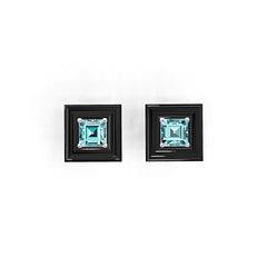 Sterling Silver Semi Mount Earrings Setting Princess SQ 5x5mm DHJ