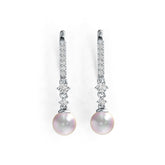 Sterling Silver Semi Mount Earrings Setting Round RD 8x8mm DHJ