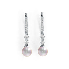 Sterling Silver Semi Mount Earrings Setting Round RD 8x8mm DHJ