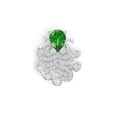 Sterling Silver Semi Mount Pendant Setting Pear PE 8x6mm DHJ