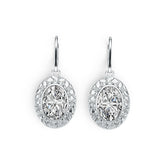 Sterling Silver Semi Mount Earrings Setting Oval OV 14X10mm DHJ