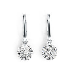 Sterling Silver Semi Mount Earrings Setting Round RD 8x8mm DHJ