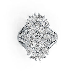 Sterling Silver Semi Mount Ring Setting Marquise MQ 6X3mm PE 5X3mm PE 4X3mm DHJ