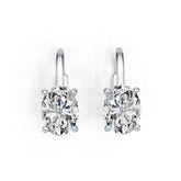 Sterling Silver Semi Mount Earrings Setting Oval OV 8X6mm Leverback DHJ