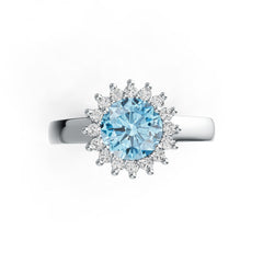 Sterling Silver Semi Mount Ring Setting Round RD 7X7mm Halo Syzjewelry