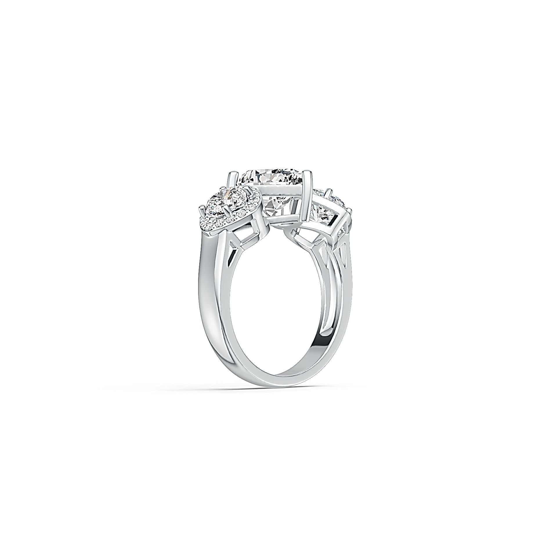 Sterling Silver Semi Mount Ring Setting Pear PE 10X8mm CU 5X5mm - Syzjewelry