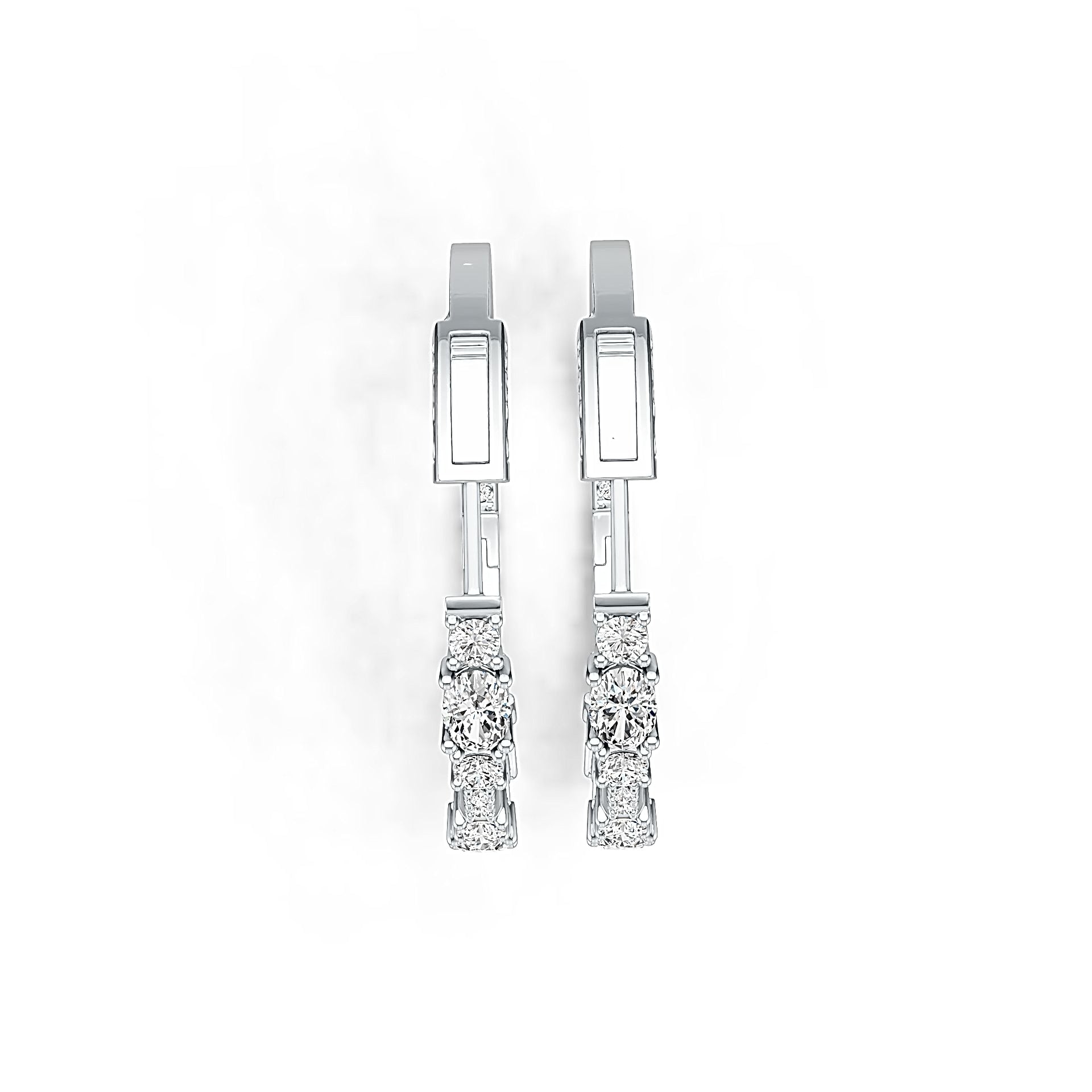 Sterling Silver Semi Mount Earrings Setting Oval OV 6X4mm DHJ