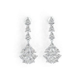 Sterling Silver Semi Mount Earrings Setting Pear PE 4X3mm DHJ